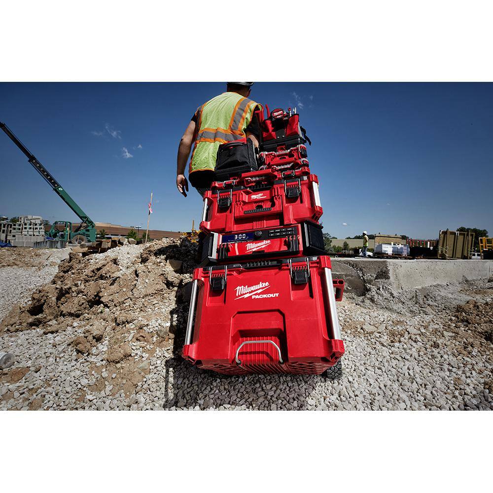 Milwaukee 2950-20 M18 Lithium-Ion Cordless PACKOUT Radio/Speaker with Built-In Charger Milwaukee 2950-20 M18 Lithium-Ion Cordless PACKOUT Radio/Speaker with Built-In Charger - Image 6