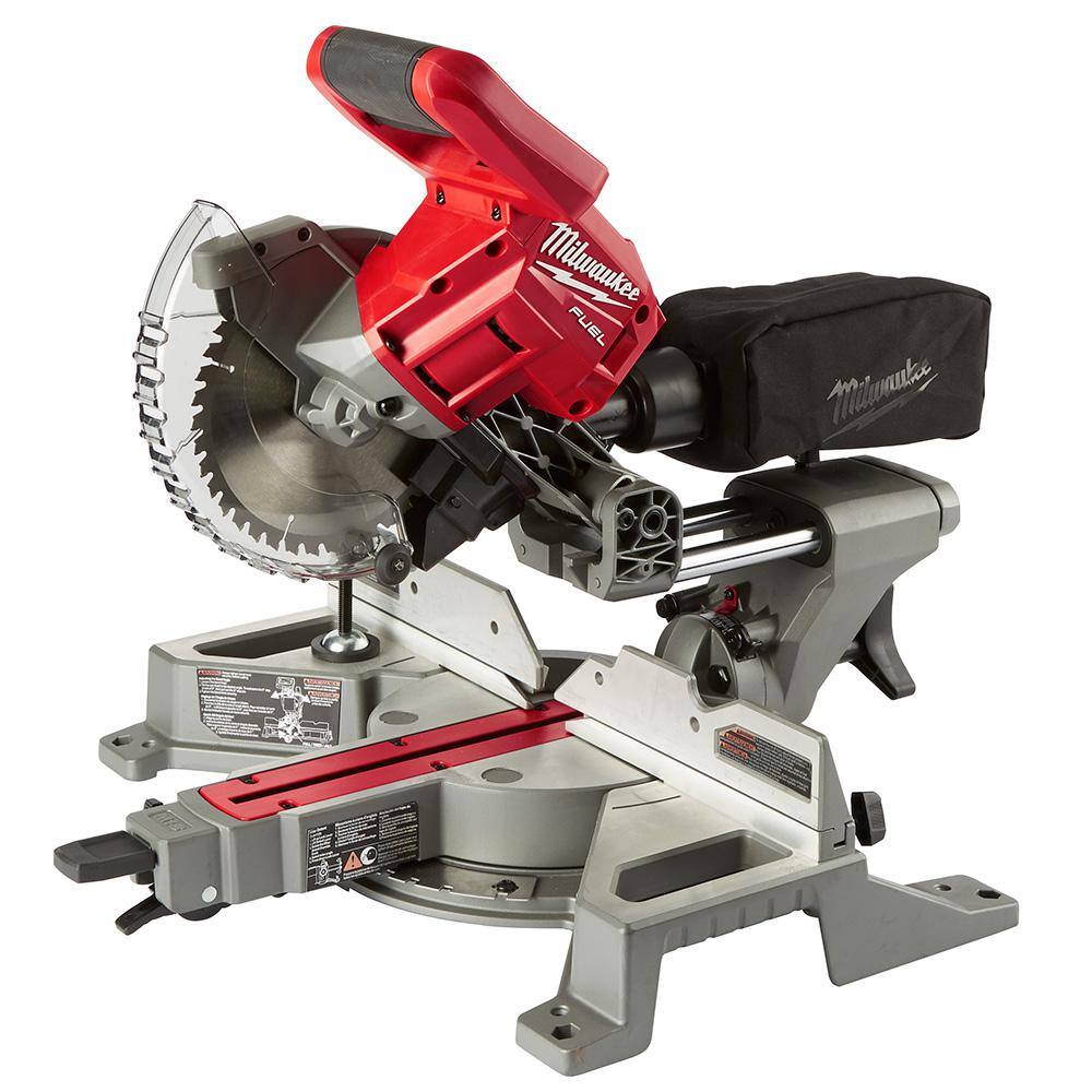 Milwaukee 2733-20 M18 FUEL 18V Lithium-Ion Brushless Cordless 7-1/4 in. Dual Bevel Sliding Compound Miter Saw (Tool-Only) Milwaukee 2733-20 M18 FUEL 18V Lithium-Ion Brushless Cordless 7-1/4 in. Dual Bevel Sliding Compound Miter Saw (Tool-Only)