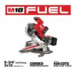 Milwaukee 2734-21 M18 FUEL 18V 10 in. Lithium-Ion Brushless Cordless Dual Bevel Sliding Compound Miter Saw Kit with One 8.0 Ah Battery