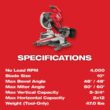 Milwaukee 2734-21 M18 FUEL 18V 10 in. Lithium-Ion Brushless Cordless Dual Bevel Sliding Compound Miter Saw Kit with One 8.0 Ah Battery