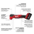 Milwaukee 2836-21-49-10-9113 M18 FUEL 18V Lithium-Ion Cordless Brushless Oscillating Multi-Tool Kit W/ Multi-Tool Blade Kit (9-Piece)