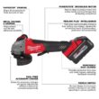 Milwaukee 2829-20-2880-20 M18 FUEL 18V Lithium-Ion Brushless Cordless Compact Bandsaw and 4-1/2 in./5 in. Grinder (2-Tool)