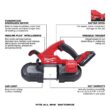 Milwaukee 2829-22 M18 FUEL 18V Lithium-Ion Brushless Cordless Compact Bandsaw Kit with Two 3.0 Ah High Output Batteries