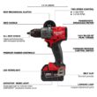 Milwaukee 2903-22 M18 FUEL 18V Lithium-Ion Brushless Cordless 1/2 in. Drill/Driver Kit W/(2) 5.0Ah Batteries, Charger, and Hard Case