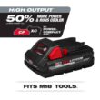 Milwaukee 48-11-1865S M18 18-Volt Lithium-Ion High Output 6.0 Ah and 3.0 Ah Battery (2-Pack)