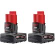 Milwaukee 48-11-2412-48-11-2412 M12 12-Volt Lithium-Ion XC Extended Capacity 3.0 Ah Battery Pack (4-Pack)