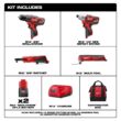 Milwaukee 2494-22-2457-20-2426-20 M12 12V Lithium-Ion Cordless Drill Driver/Impact Driver/Ratchet Combo Kit (3-Tool) with M12 Oscillating Multi-Tool