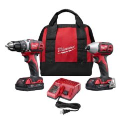 Milwaukee 2691-22 M18 18V Lithium-Ion Cordless Drill Driver/Impact Driver Combo Kit (2-Tool) W/ Two 1.5Ah Batteries, Charger Tool Bag