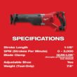 Milwaukee 2621-20-2630-20 M18 18V Lithium-Ion Cordless SAWZALL Reciprocating Saw and 6-1/2 in. Circular Saw