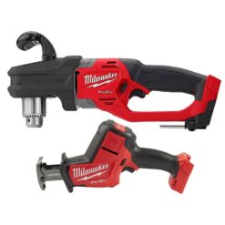 Milwaukee 2807-20-2719-20 M18 FUEL GEN II 18-Volt Lithium-Ion Brushless Cordless 1/2 in. Hole Hawg Right Angle Drill with M18 FUEL Hackzall