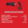 Milwaukee 2809-20-2821-20 M18 FUEL 18V Lithium-Ion Brushless Cordless GEN 2 SUPER HAWG 1/2 in. Right Angle Drill w/M18 FUEL Reciprocating Saw