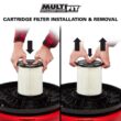 MULTI FIT VF7816B General Purpose Replacement Cartridge Filter for Most 5 to 20 Gallon CRAFTSMAN Wet/Dry Shop Vacuums (6-Pack)