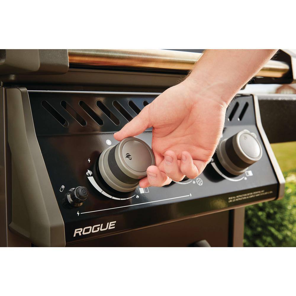 NAPOLEON 1005232698 Rogue 2-Burner Propane Gas Grill with Range Side Burner in Black NAPOLEON 1005232698 Rogue 2-Burner Propane Gas Grill with Range Side Burner in Black - Image 8