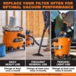 RIDGID HD1600 16 Gallon 6.5 Peak HP NXT Wet/Dry Shop Vacuum with Detachable Blower, Filter, Locking Hose and Accessories