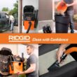 RIDGID WD5500B 5 Gal. 5.0 Peak HP Portable Wall-Mountable Wet/Dry Shop Vacuum with LED Lighted Car Nozzle and Premium Car Cleaning Kit