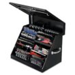 Montezuma 27 in. W x 18 in. D Portable Triangle Top Tool Chest for Sockets, Wrenches and Screwdrivers in Black Powder Coat