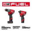 Milwaukee 3497-22 M12 FUEL 12-Volt Lithium-Ion Brushless Cordless Hammer Drill and Impact Driver Combo Kit w/2 Batteries and Bag (2-Tool)
