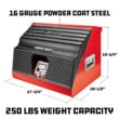 Powerbuilt 240311 26 in. Rapid Box Portable Slant Front Tool Box - Red