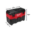Milwaukee 0880-20-48-11-1862 M18 18-Volt 2 Gal. Lithium-Ion Cordless Wet/Dry Vacuum with (2) M18 HIGH OUTPUT 6.0 Ah Batteries