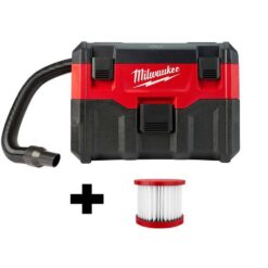 Milwaukee 0880-20-49-90-1900 M18 18-Volt 2 Gal. Lithium-Ion Cordless Wet/Dry Vacuum W/ Extra Wet/Dry HEPA Filter