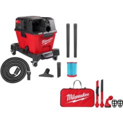 Milwaukee 0910-20-49-90-2019A M18 FUEL 6 Gal. Cordless Wet/Dry Shop Vacuum W/AIR-TIP 1-1/4 in. - 2-1/2 in. Crevice and Utility Nozzle Automotive Kit