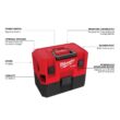 Milwaukee 0960-20-48-11-2442 M12 FUEL 12-Volt Lithium-Ion Cordless 1.6 Gal. Wet/Dry Vacuum with 2 XC Extended Capacity 3.0 Ah Batteries