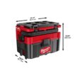 Milwaukee M18 FUEL PACKOUT 18-Volt Lithium-Ion Cordless 2.5 Gal. Wet/Dry Vacuum with 2 M18 HIGH OUTPUT 3.0 Ah Batteries