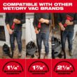 Milwaukee 0970-20-49-90-2026-49-90-2032 M18 FUEL PACKOUT Cordless 2.5 Gal Wet/Dry Vac