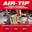 Milwaukee 0980-20-48-59-2420 M12 AIR-TIP 1-1/4 in. - 2-1/2 in. Wet/Dry Shop Vacuum Utility Nozzle Attachment Kit with CP 2.0 Ah Battery and Charger
