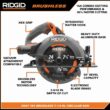 RIDGID R8657B 18V Brushless Cordless 7-1/4 in. Circular Saw (Tool Only)