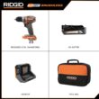 RIDGID R8711K 18V SubCompact Brushless 1/2 in. Hammer Drill Kit with (2) 2.0 Ah Batteries, Charger, and Bag