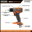 RIDGID 18V SubCompact Brushless Cordless Drill/Driver Kit - 1/2 in., (2) 2.0 Ah Batteries, Charger, Tool Bag