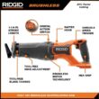 RIDGID R8647KN 18V Brushless Cordless Reciprocating Saw Kit with (1) 4.0 Ah Battery and Charger