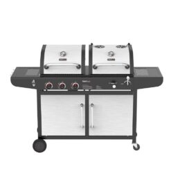 Royal Gourmet 1006810231 3-Burner Propane Gas and Charcoal Combo Grill in Black