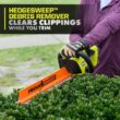 RYOBI P2690 ONE+ 18V 22 in. Lithium-Ion Cordless Hedge Trimmer with 2.0 Ah Battery and Charger