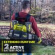 RYOBI RY404170 40V HP Brushless Whisper Series 165 MPH 730 CFM Cordless Battery Backpack Blower with (2) 6.0 Ah Batteries and Charger