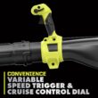 RYOBI RY404170 40V HP Brushless Whisper Series 165 MPH 730 CFM Cordless Battery Backpack Blower with (2) 6.0 Ah Batteries and Charger