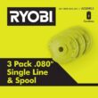 RYOBI P20160-AC ONE+ 18-Volt 12 in. Cordless 3-in-1 Trim Mower with Extra 3-Pack of Spools, 4.0 Ah Battery and Charger