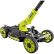 RYOBI P20160-AC ONE+ 18-Volt 12 in. Cordless 3-in-1 Trim Mower with Extra 3-Pack of Spools, 4.0 Ah Battery and Charger