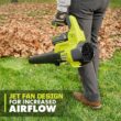 RYOBI 40V Cordless Battery String Trimmer and 120 MPH 450 MPH Jet Fan Leaf Blower (2-Tool)