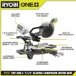 RYOBI PBT01B-PSK005 ONE+ 18V Cordless 7-1/4 in. Sliding Compound Miter Saw with 2.0 Ah Battery and Charger