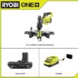 RYOBI PBT01B-PSK005 ONE+ 18V Cordless 7-1/4 in. Sliding Compound Miter Saw with 2.0 Ah Battery and Charger
