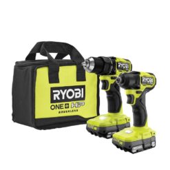 RYOBI PSBCK01K ONE+ HP 18V Brushless Cordless Compact 1/2 in. Drill and Impact Driver Kit with (2) 1.5 Ah Batteries, Charger and Bag