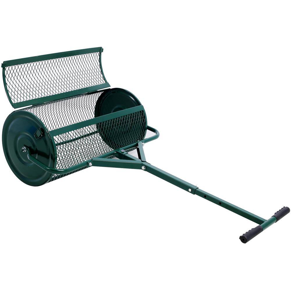 Tidoin GH-YDW4-057 24 in. Green Steel Handheld Peat Moss Spreader Compost Spreader Metal Mesh with T Shaped Handle Tidoin GH-YDW4-057 24 in. Green Steel Handheld Peat Moss Spreader Compost Spreader Metal Mesh with T Shaped Handle - Image 3