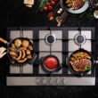 Cosmo 1001652307 30 in. Gas Cooktop in Stainless Steel with 5 Sealed Brass Burners