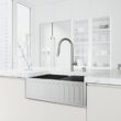 VIGO 1004816567 Oxford 30" Single Bowl Workstation Undermount Stainless Steel Farmhouse Sink with Ledge and Accessories