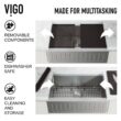 VIGO 1004816567 Oxford 30" Single Bowl Workstation Undermount Stainless Steel Farmhouse Sink with Ledge and Accessories