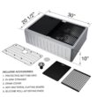 VIGO 1004816567 Oxford 30" Single Bowl Workstation Undermount Stainless Steel Farmhouse Sink with Ledge and Accessories