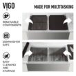 VIGO 1004812066 Oxford 36" Double Bowl Workstation Undermount Stainless Steel Farmhouse Sink with Ledge and Accessories VIGO 1004812066 Oxford 36" Double Bowl Workstation Undermount Stainless Steel Farmhouse Sink with Ledge and Accessories