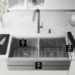 VIGO 1004812066 Oxford 36" Double Bowl Workstation Undermount Stainless Steel Farmhouse Sink with Ledge and Accessories VIGO 1004812066 Oxford 36" Double Bowl Workstation Undermount Stainless Steel Farmhouse Sink with Ledge and Accessories
